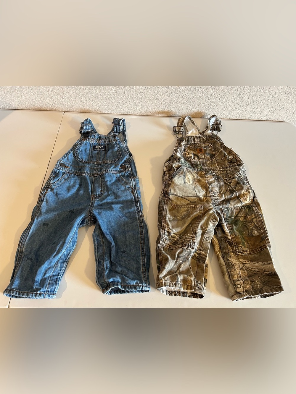 Camo Carthart Overalls And Denim Overalls Lot 12 Months Baby